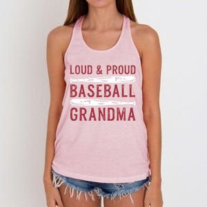 Loud And Proud Baseball Grandma Gift Women's Knotted Racerback Tank