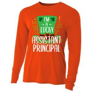 Lucky Assistant Principal St Paddys Day Assistant Principals Gift Cooling Performance Long Sleeve Crew