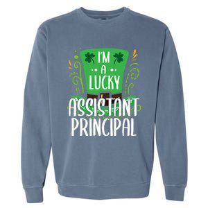 Lucky Assistant Principal St Paddys Day Assistant Principals Gift Garment-Dyed Sweatshirt