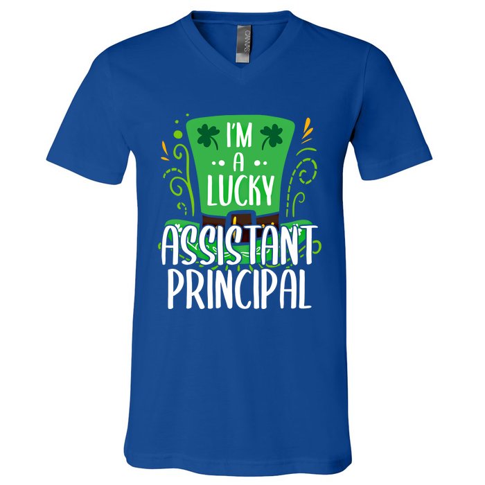 Lucky Assistant Principal St Paddys Day Assistant Principals Gift V-Neck T-Shirt