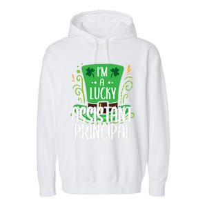 Lucky Assistant Principal St Paddys Day Assistant Principals Gift Garment-Dyed Fleece Hoodie