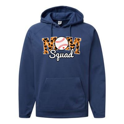 Loud And Proud Baseball Mom Squad Softball Mother Funny Gift Performance Fleece Hoodie