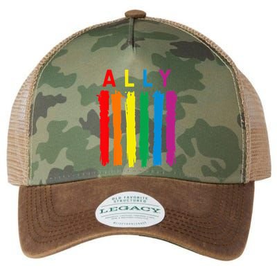 LGBT Ally Pride Rainbow Proud Ally Legacy Tie Dye Trucker Hat