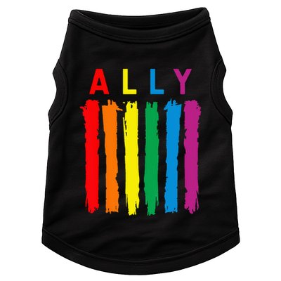 LGBT Ally Pride Rainbow Proud Ally Doggie Tank