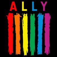 LGBT Ally Pride Rainbow Proud Ally Flexfit Unipanel Trucker Cap