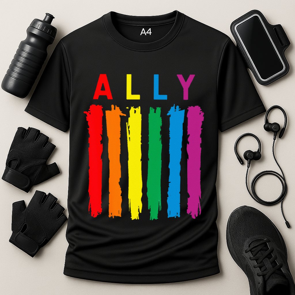 LGBT Ally Pride Rainbow Proud Ally Performance Shirt