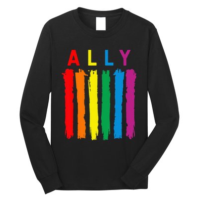 LGBT Ally Pride Rainbow Proud Ally Long Sleeve Shirt