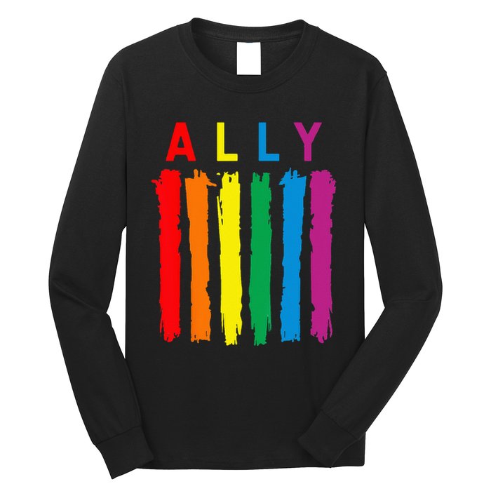 LGBT Ally Pride Rainbow Proud Ally Long Sleeve Shirt