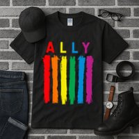 LGBT Ally Pride Rainbow Proud Ally Tall T-Shirt