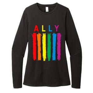 LGBT Ally Pride Rainbow Proud Ally Womens CVC Long Sleeve Shirt