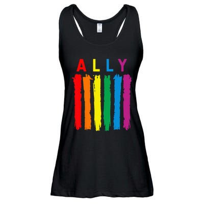 LGBT Ally Pride Rainbow Proud Ally Ladies Essential Flowy Tank