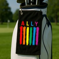 LGBT Ally Pride Rainbow Proud Ally Golf Towel