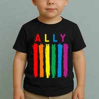 LGBT Ally Pride Rainbow Proud Ally Toddler T-Shirt