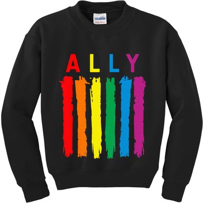 LGBT Ally Pride Rainbow Proud Ally Kids Sweatshirt