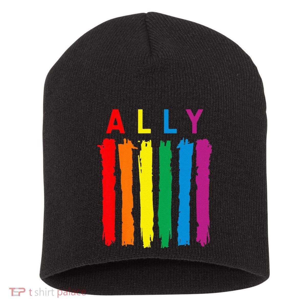LGBT Ally Pride Rainbow Proud Ally Short Acrylic Beanie