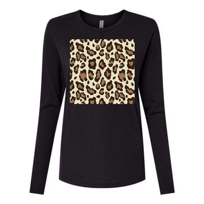 Leopard Animal Print Pattern Womens Cotton Relaxed Long Sleeve T-Shirt