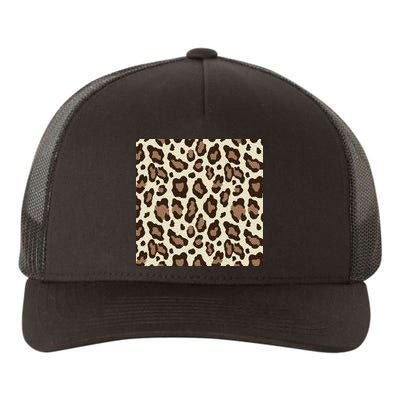 Leopard Animal Print Pattern Yupoong Adult 5-Panel Trucker Hat
