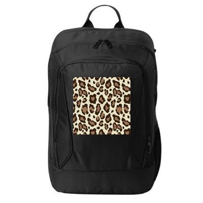 Leopard Animal Print Pattern City Backpack