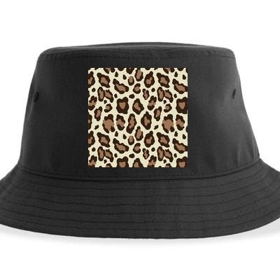 Leopard Animal Print Pattern Sustainable Bucket Hat
