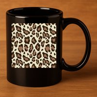 Leopard Animal Print Pattern 11oz C Handle Ceramic Mug