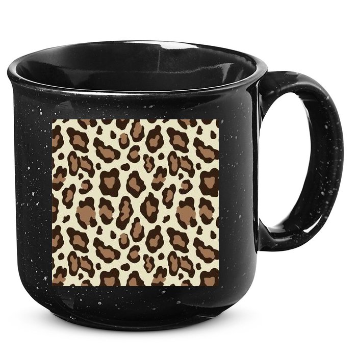 Leopard Animal Print Pattern 15oz Campfire Ceramic Mug