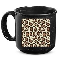 Leopard Animal Print Pattern 15oz Campfire Ceramic Mug