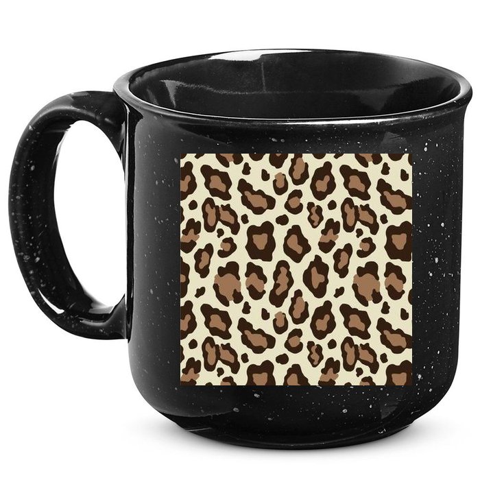 Leopard Animal Print Pattern 15oz Campfire Ceramic Mug