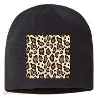 Leopard Animal Print Pattern Sustainable Beanie