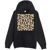Leopard Animal Print Pattern Premium Pullover Hoodie
