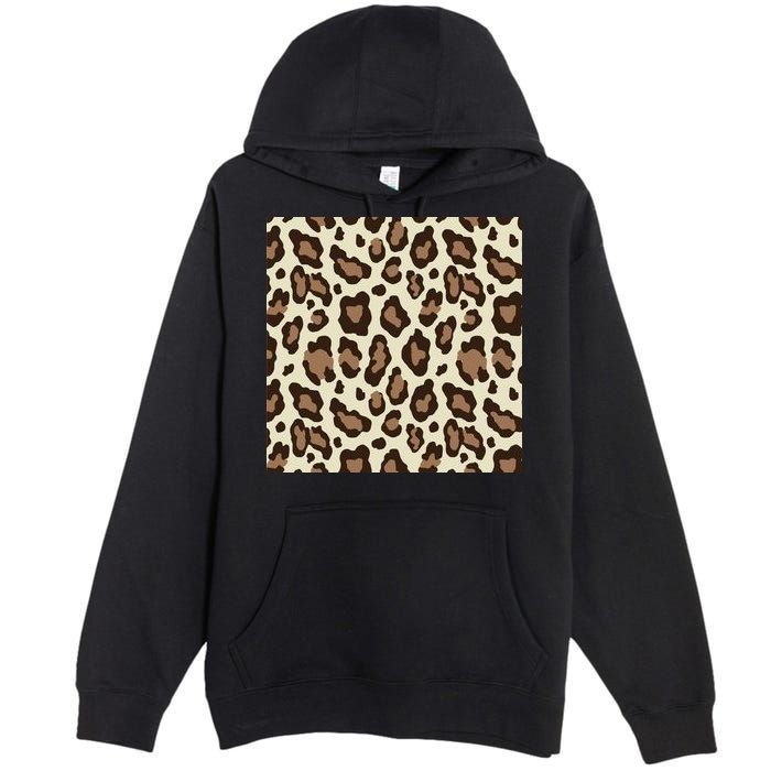 Leopard Animal Print Pattern Premium Pullover Hoodie