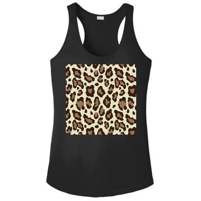 Leopard Animal Print Pattern Ladies PosiCharge Competitor Racerback Tank