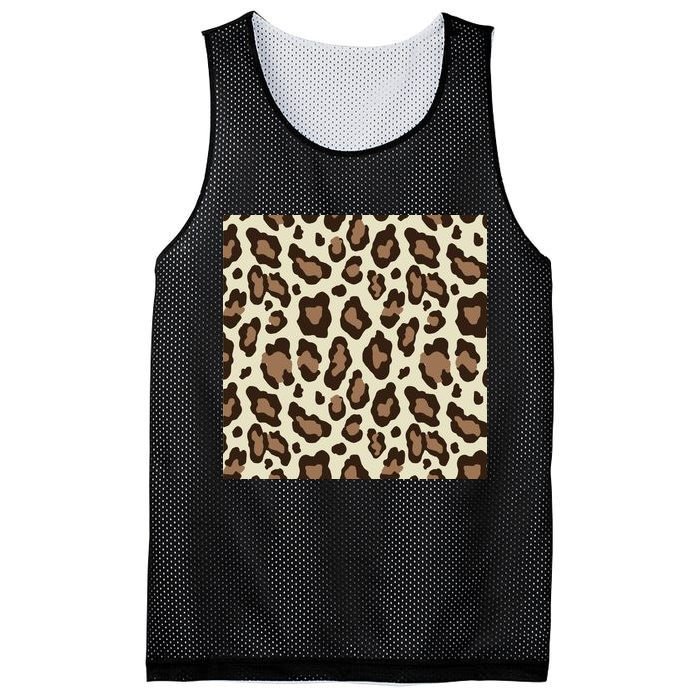 Leopard Animal Print Pattern Mesh Reversible Basketball Jersey Tank