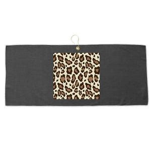 Leopard Animal Print Pattern Large Microfiber Waffle Golf Towel