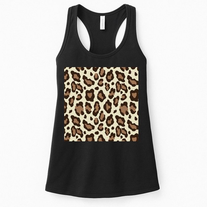 Leopard Animal Print Pattern Womens Tank Top