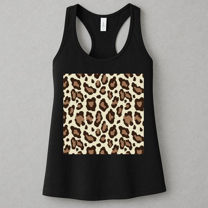Leopard Animal Print Pattern Womens Tank Top