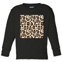 Leopard Animal Print Pattern Toddler Long Sleeve Shirt