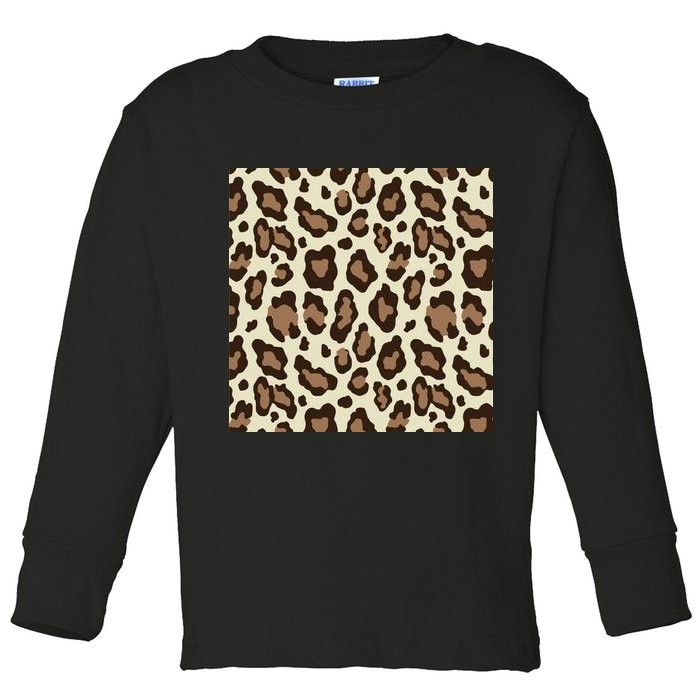 Leopard Animal Print Pattern Toddler Long Sleeve Shirt