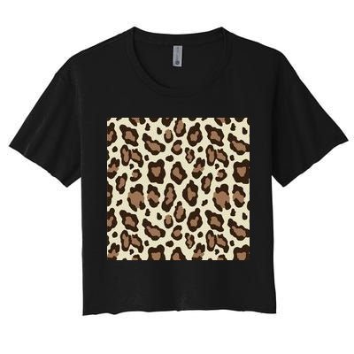 Leopard Animal Print Pattern Crop Top