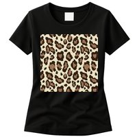 Leopard Animal Print Pattern Womens T-Shirt
