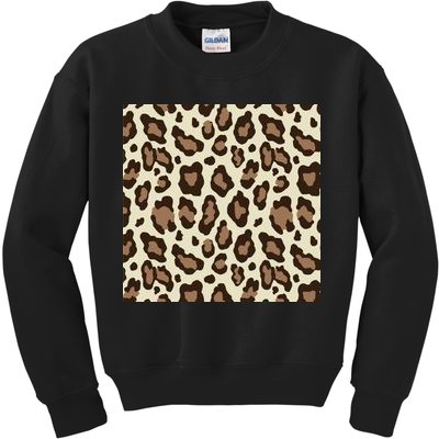 Leopard Animal Print Pattern Kids Sweatshirt
