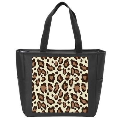Leopard Animal Print Pattern Zip Tote Bag