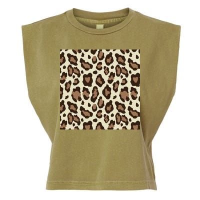 Leopard Animal Print Pattern Garment-Dyed Women's Muscle Tee