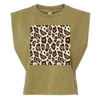 Leopard Animal Print Pattern Garment-Dyed Women's Muscle Tee