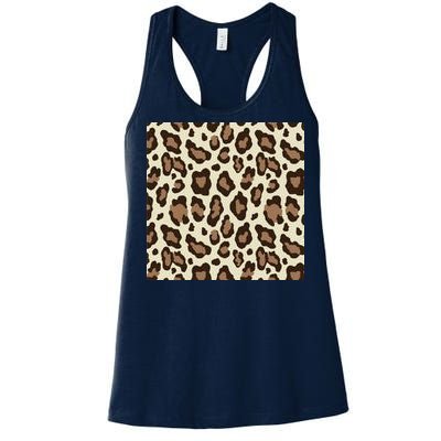 Leopard Animal Print Pattern Women's Racerback Tank