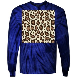 Leopard Animal Print Pattern Tie-Dye Long Sleeve Shirt