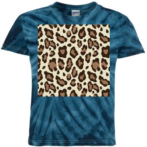 Leopard Animal Print Pattern Kids Tie-Dye T-Shirt