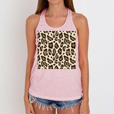 Leopard Animal Print Pattern Women's Knotted Racerback Tank