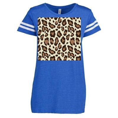 Leopard Animal Print Pattern Enza Ladies Jersey Football T-Shirt