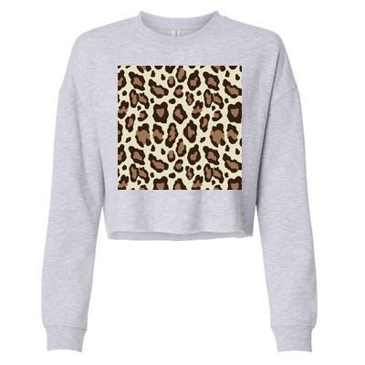 Leopard Animal Print Pattern Cropped Pullover Crew