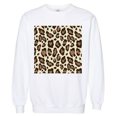 Leopard Animal Print Pattern Garment-Dyed Sweatshirt